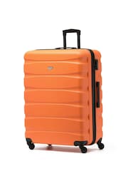 Oranje/zwart - Flight Knight - Grote lichtgewicht incheckkoffer met harde buitenkant en 4 wieltjes - Image 1 of 7