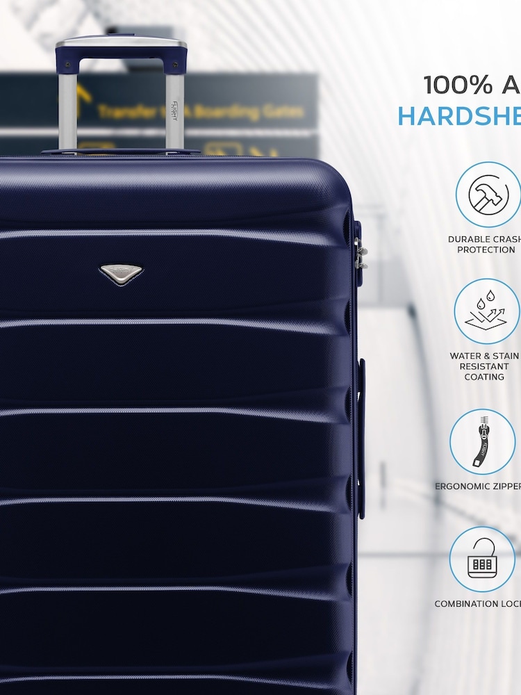 Flight Knight Large Hardcase Lightweight Check In Suitcase With 4 Wheels - Image 2 of 7 Flight Knight Large Hardcase Lightweight Check In Suitcase With 4 Wheels - Image 2 of 7