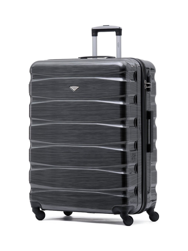 Flight Knight Large Hardcase Lightweight Check In Suitcase With 4 Wheels - Image 1 of 7 Flight Knight Large Hardcase Lightweight Check In Suitcase With 4 Wheels - Image 1 of 7