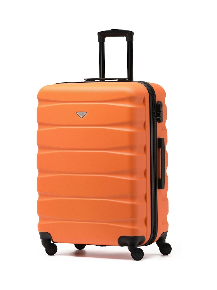 Flight Knight Orange/Black Medium Hardcase Lightweight Check In Suitcase With 4 Wheels - Image 1 of 7