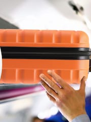 Flight Knight Orange/Black Medium Hardcase Lightweight Check In Suitcase With 4 Wheels - Image 2 of 7