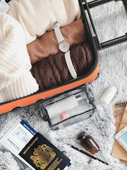 Flight Knight Orange/Black Medium Hardcase Lightweight Check In Suitcase With 4 Wheels - Image 5 of 7