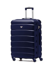 Flight Knight Navy Medium Hardcase Lightweight Check In Suitcase With 4 Wheels - Image 1 of 5