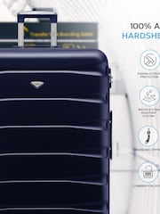 Flight Knight Navy Medium Hardcase Lightweight Check In Suitcase With 4 Wheels - Image 3 of 5