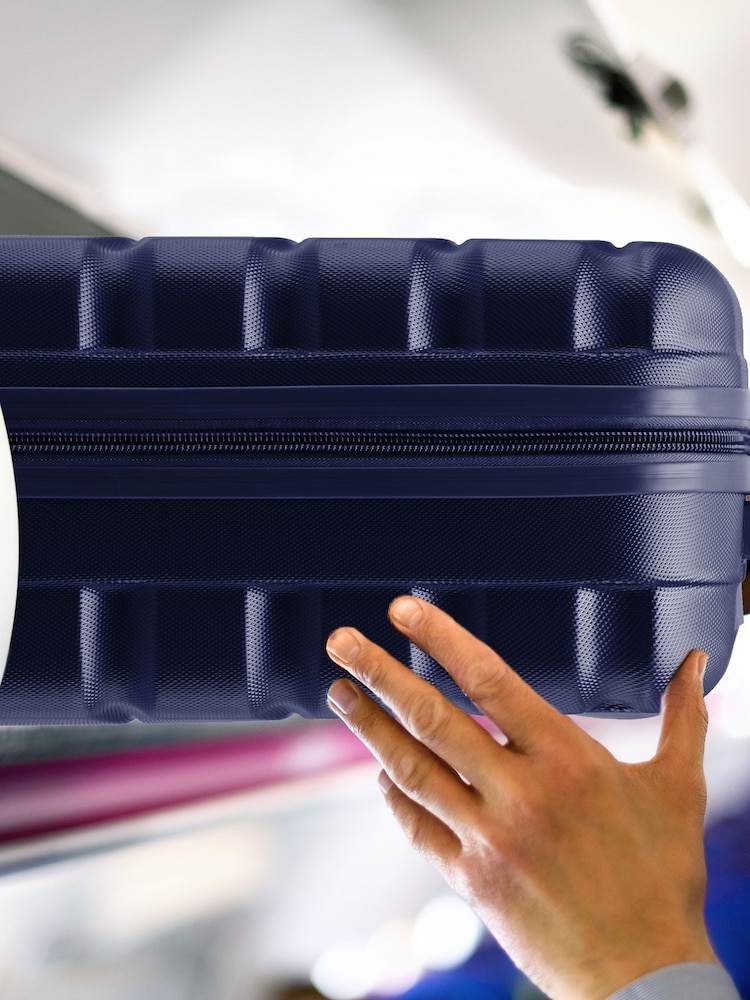 Flight Knight Navy Medium Hardcase Lightweight Check In Suitcase With 4 Wheels - Image 5 of 5