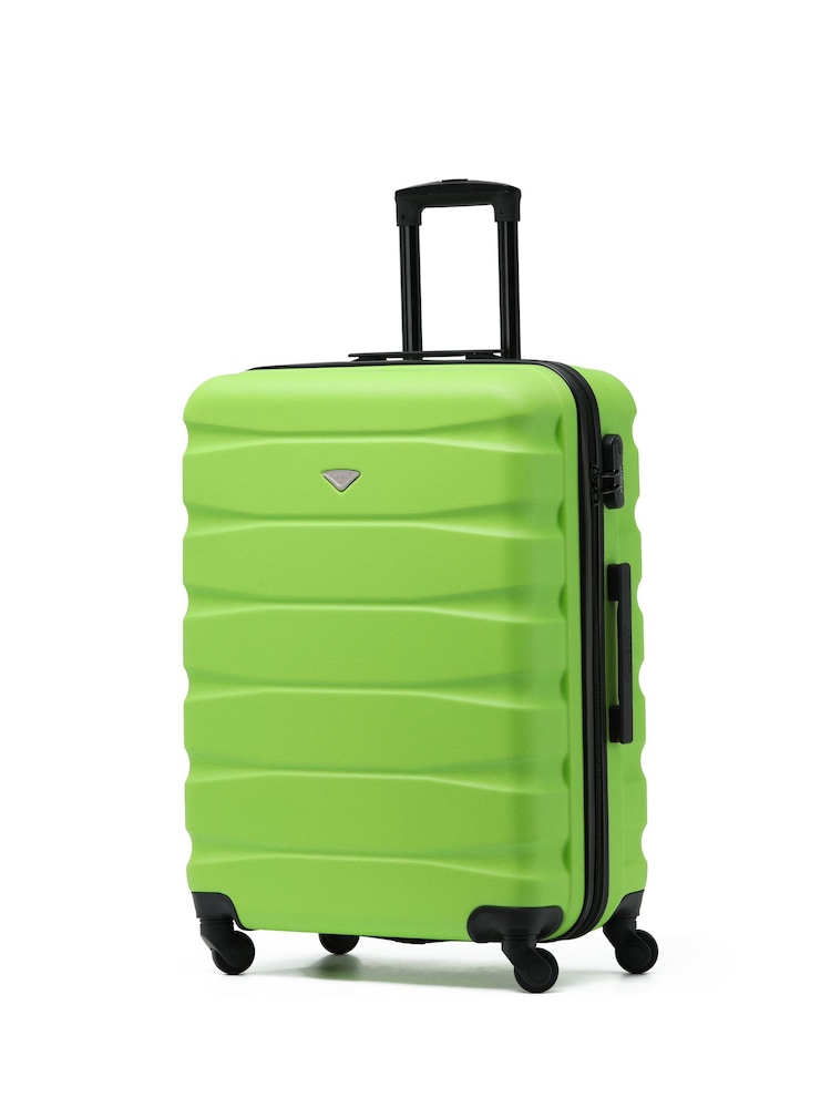 Flight Knight Green/Black Medium Hardcase Lightweight Check In Suitcase With 4 Wheels - Image 1 of 7