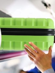 Flight Knight Green/Black Medium Hardcase Lightweight Check In Suitcase With 4 Wheels - Image 2 of 7