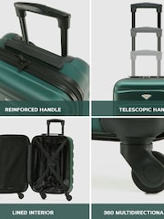 Flight Knight Forest Green/Black Medium Hardcase Lightweight Check In Suitcase With 4 Wheels - Image 5 of 7