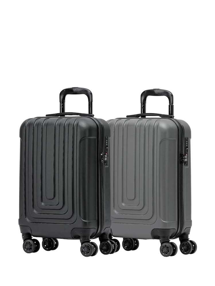 Flight Knight Easy Jet Hard Shell Cabin Carry On Case Suitcase 55x35x20cm Set Of 2 - Image 1 of 7
