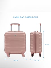 Flight Knight EasyJet Underseat 45x36x20cm 4 Wheel ABS Hard Case Cabin Carry On Suitcase Set Of 2 - Image 6 of 8