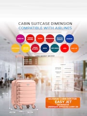 Flight Knight EasyJet Underseat 45x36x20cm 4 Wheel ABS Hard Case Cabin Carry On Suitcase Set Of 2 - Image 7 of 8