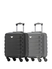 Flight Knight EasyJet Underseat 45x36x20cm 4 Wheel ABS Hard Case Cabin Carry On Suitcase Set Of 2 - Image 2 of 8