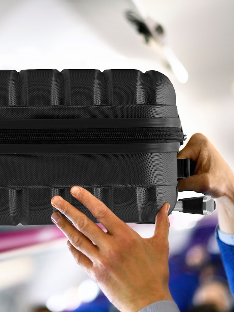 Negro + Antracita - Set de 2 maletas con diseño rígido de cabina con 4 ruedas de 45x36x20 cm para colocar bajo el asiento Easyjet de Flight Knight - Imagen 8 de 8 Negro + Antracita - Set de 2 maletas con diseño rígido de cabina con 4 ruedas de 45x36x20 cm para colocar bajo el asiento Easyjet de Flight Knight - Imagen 8 de 8