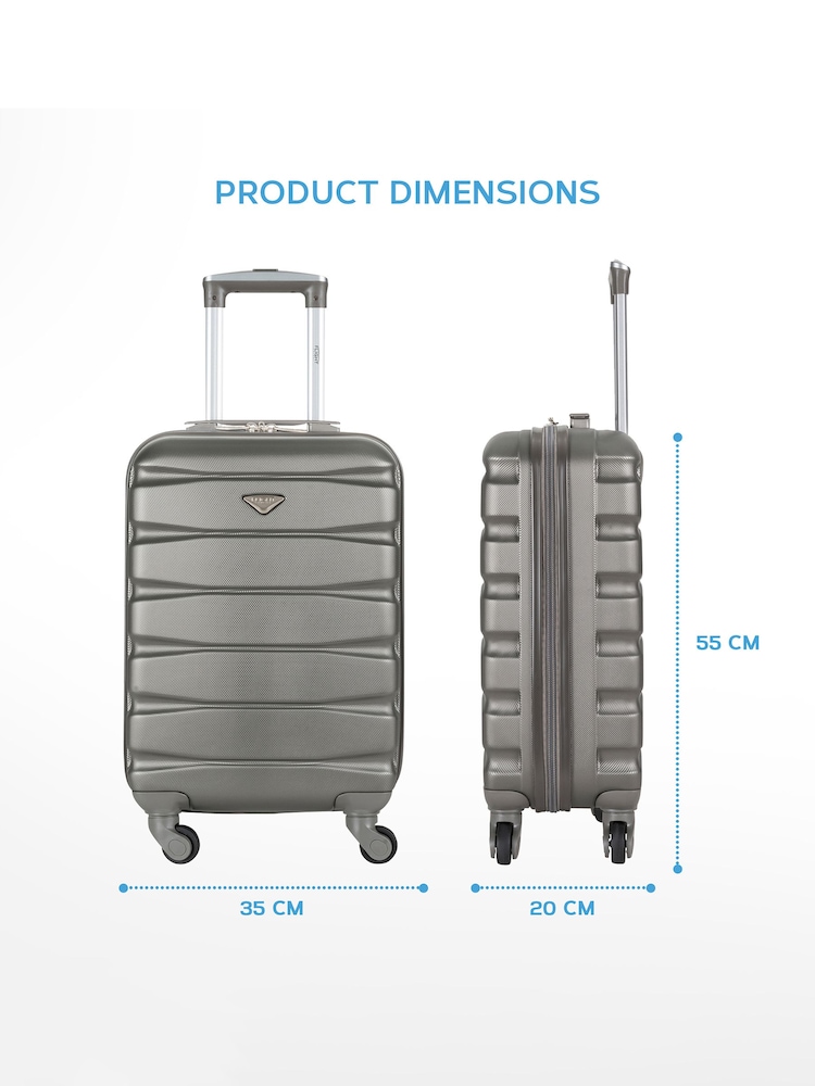 Flight Knight EasyJet Overhead 55x35x20cm Hard Shell Cabin Carry On Case Suitcase Set Of 2 - Image 2 of 7