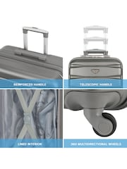 Flight Knight EasyJet Overhead 55x35x20cm Hard Shell Cabin Carry On Case Suitcase Set Of 2 - Image 4 of 7