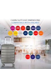 Flight Knight EasyJet Overhead 55x35x20cm Hard Shell Cabin Carry On Case Suitcase Set Of 2 - Image 6 of 7