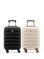 Flight Knight EasyJet Overhead 55x35x20cm Hard Shell Cabin Carry On Case Suitcase Set Of 2 - Image 1 of 8
