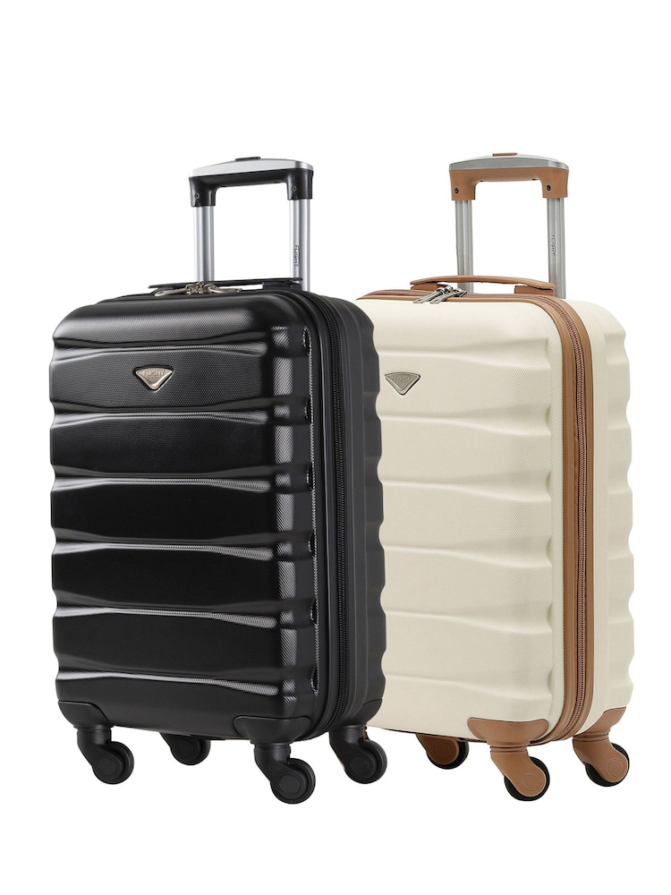Flight Knight EasyJet Overhead 55x35x20cm Hard Shell Cabin Carry On Case Suitcase Set Of 2 - Image 2 of 8