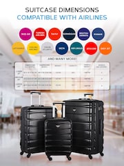 Flight Knight EasyJet Overhead 55x35x20cm Hard Shell Cabin Carry On Case Suitcase Set Of 2 - Image 6 of 8