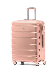 Flight Knight Rose Gold Medium Hardcase Lightweight Check In Suitcase With 4 Wheels - Image 1 of 7
