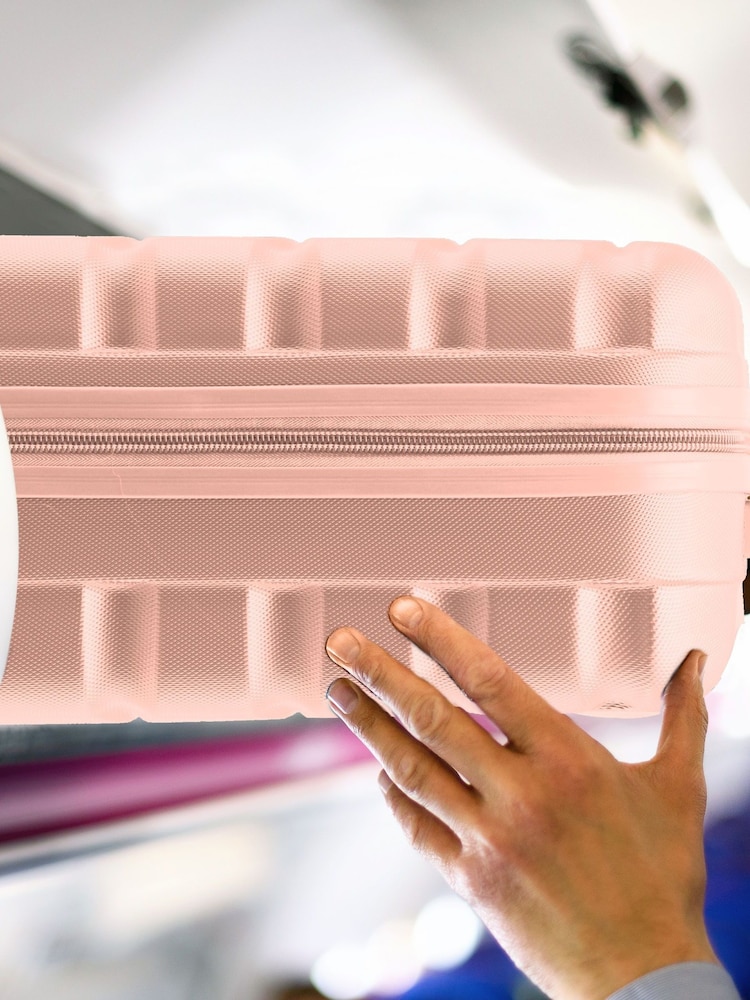 Flight Knight Rose Gold Medium Hardcase Lightweight Check In Suitcase With 4 Wheels - Image 2 of 7