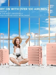 Flight Knight Rose Gold Medium Hardcase Lightweight Check In Suitcase With 4 Wheels - Image 3 of 7