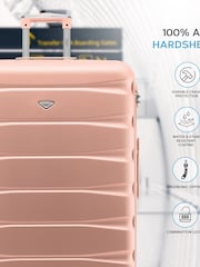 Flight Knight Rose Gold Medium Hardcase Lightweight Check In Suitcase With 4 Wheels - Image 4 of 7