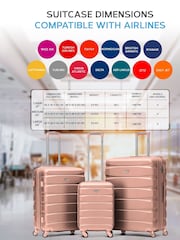 Flight Knight Rose Gold Medium Hardcase Lightweight Check In Suitcase With 4 Wheels - Image 5 of 7