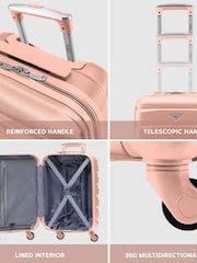 Flight Knight Rose Gold Medium Hardcase Lightweight Check In Suitcase With 4 Wheels - Image 7 of 7