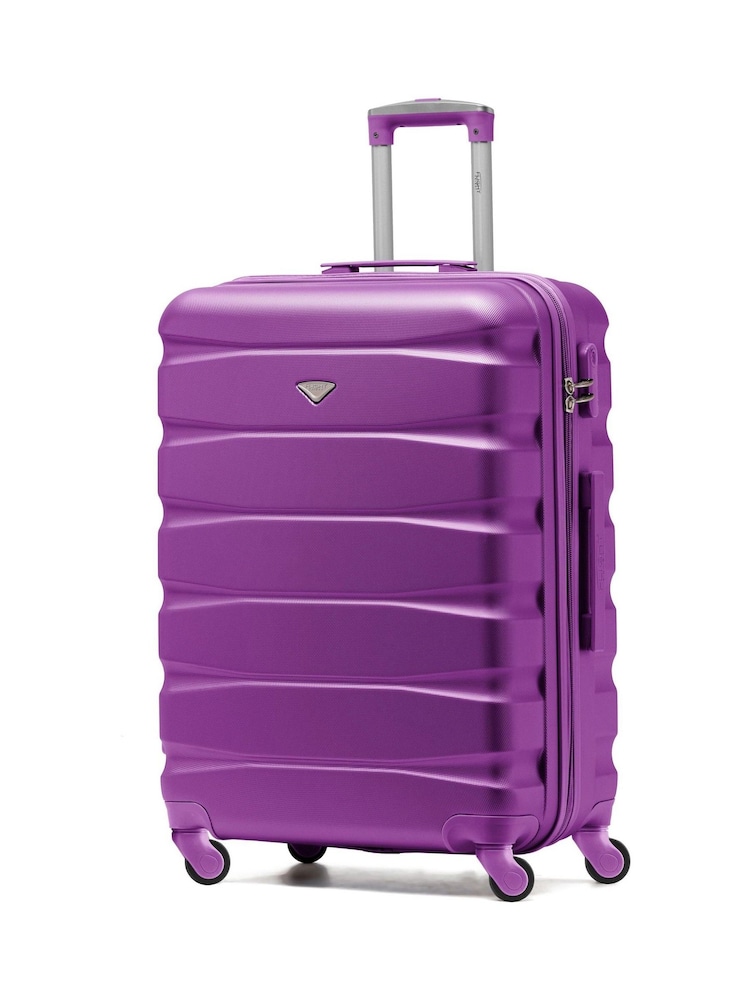 Flight Knight Purple Medium Hardcase Lightweight Check In Suitcase With 4 Wheels - Image 1 of 7