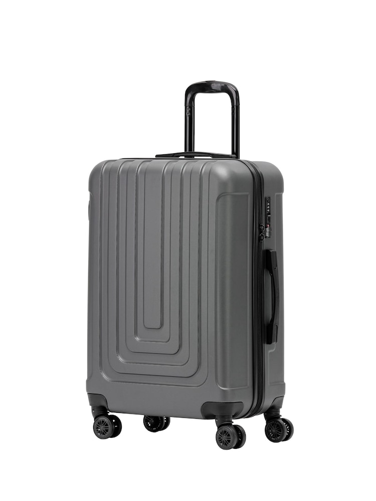Flight Knight Medium Hardcase Lightweight Check In Suitcase With 4 Wheels - Image 1 of 7 Flight Knight Medium Hardcase Lightweight Check In Suitcase With 4 Wheels - Image 1 of 7