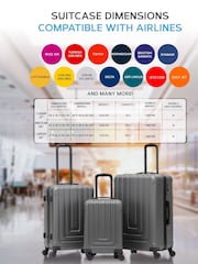 Flight Knight Medium Hardcase Lightweight Check In Suitcase With 4 Wheels - Image 4 of 7