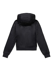 črna - Juicy Couture s kapuco in zadrgo iz velurja z vezenino Juicy Couture - Slika 2 iz 3