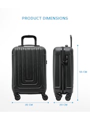 Schwarz/Champagner - Flight Knight Easy Jet Hartschalen-Kabinengepäck Koffer 55x35x20cm Set aus 2 Stück​​​​​​​ - Bild 2 von 7