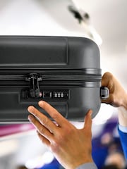 Schwarz/Champagner - Flight Knight Easy Jet Hartschalen-Kabinengepäck Koffer 55x35x20cm Set aus 2 Stück​​​​​​​ - Bild 7 von 7
