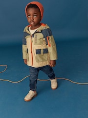 Neutral Colourblock Utility Shower Resistant Summer Coat (3mths-7yrs) - Image 5 of 9