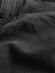 Black Denim Raw Hem 100% Cotton Mini Skirt - Image 9 of 9