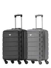 Flight Knight Ryanair Priority 4 Wheel ABS Hard Case Cabin Carry On Suitcase 55x40x20cm  Set Of 2 - Image 1 of 8
