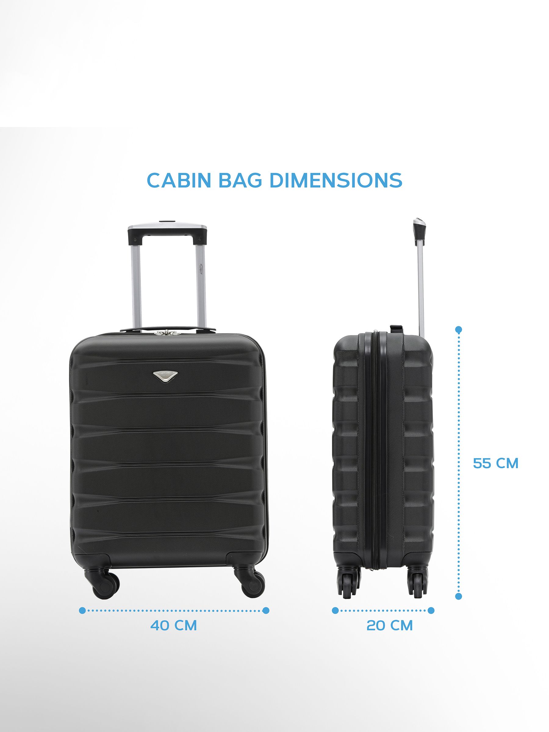Buy Flight Knight Ryanair Priority 4 Wheel ABS Hard Case Cabin Carry On Suitcase 55x40x20cm Set Of 2 from Next Luxembourg