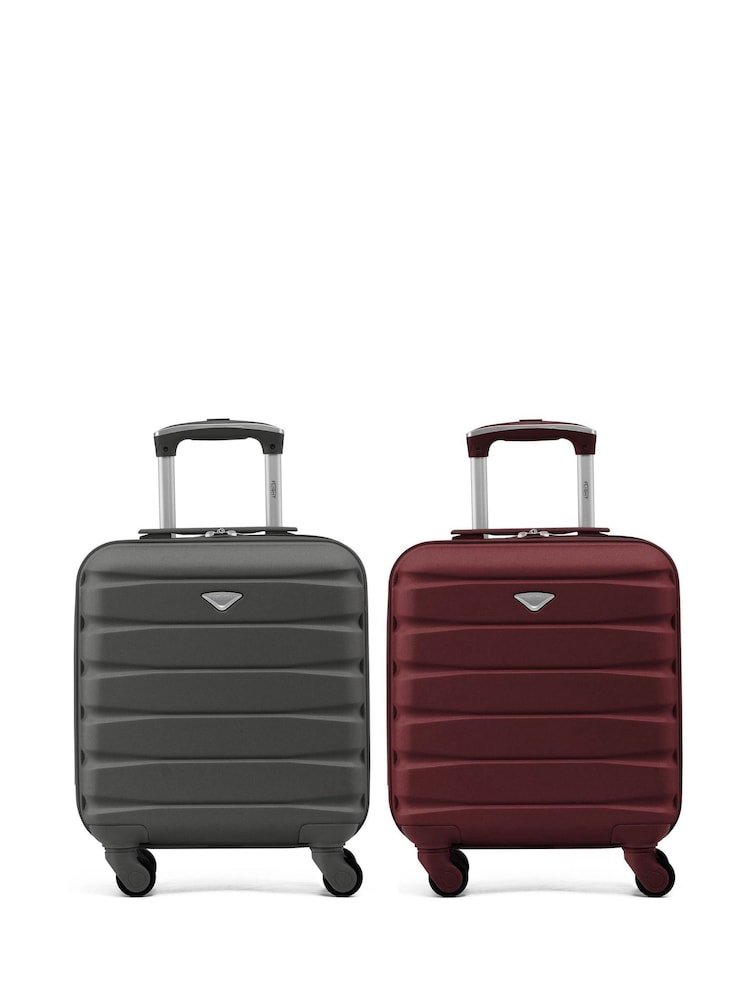 Flight Knight EasyJet Underseat 45x36x20cm 4 Wheel ABS Hard Case Cabin Carry On Suitcase Set Of 2 - Image 1 of 2