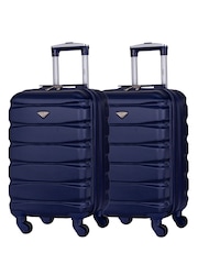 Flight Knight EasyJet Overhead 55x35x20cm Hard Shell Cabin Carry On Case Suitcase Set Of 2 - Image 1 of 7