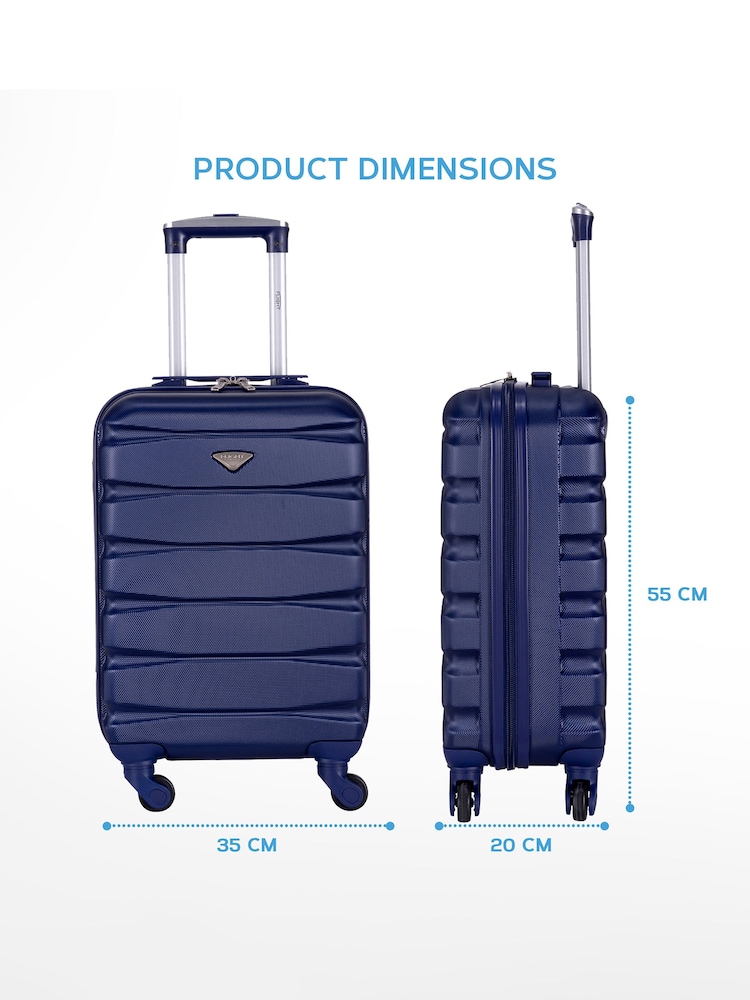 Flight Knight EasyJet Overhead 55x35x20cm Hard Shell Cabin Carry On Case Suitcase Set Of 2 - Image 2 of 7
