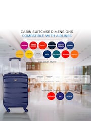 Flight Knight EasyJet Overhead 55x35x20cm Hard Shell Cabin Carry On Case Suitcase Set Of 2 - Image 6 of 7