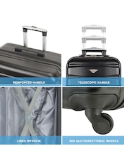 Flight Knight EasyJet Overhead 55x35x20cm Hard Shell Cabin Carry On Case Suitcase Set Of 2 - Image 2 of 7
