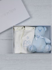 Emile Et Rose Embroidered 100% Cotton Bib & Toy Baby Gift Set - Image 1 of 5