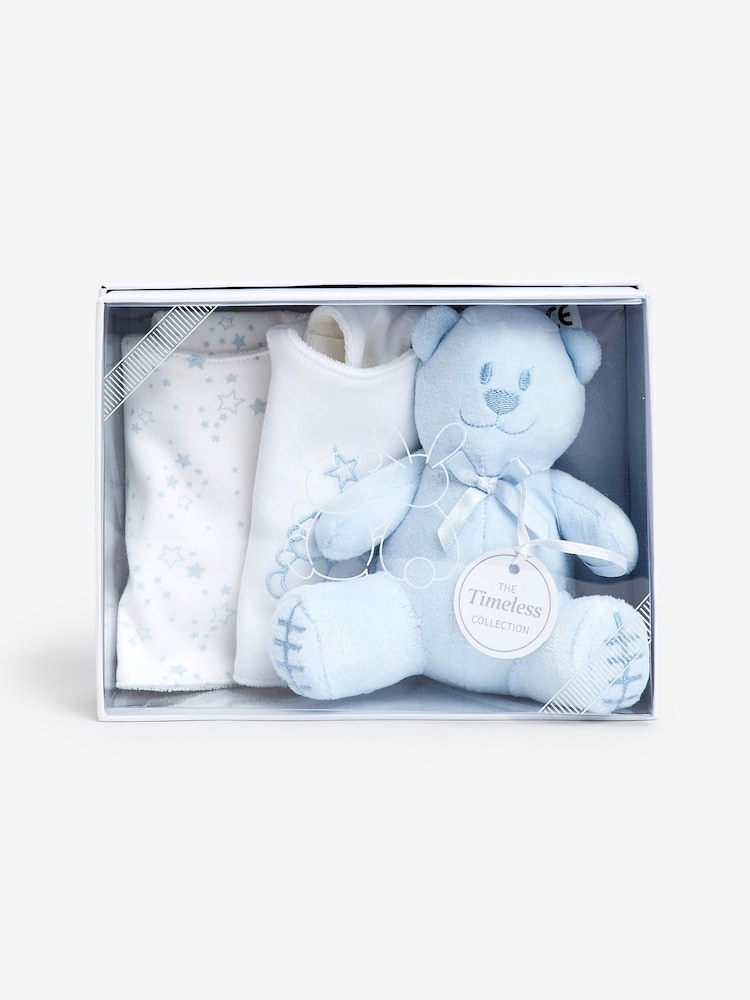 Emile Et Rose Embroidered 100% Cotton Bib & Toy Baby Gift Set - Image 2 of 5