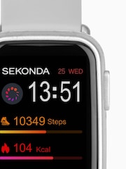 Sekonda Unisex Grey Track 26mm Smart Watch With Case And Silicone Strap With LCD Dial - Image 4 of 6
