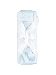 Emile Et Rose Cable Knit Baby 100% Cotton Blanket - Image 1 of 2