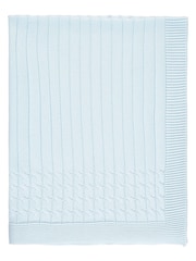 Emile Et Rose Cable Knit Baby 100% Cotton Blanket - Image 2 of 2