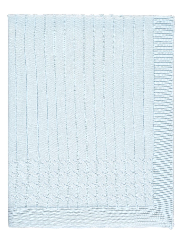 Emile Et Rose Cable Knit Baby 100% Cotton Blanket - Image 2 of 2